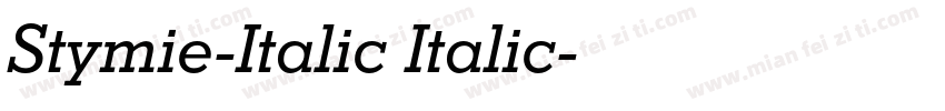 Stymie-Italic Italic字体转换